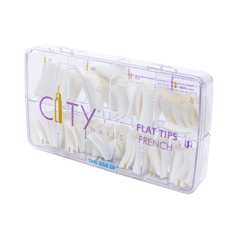 Tips City Nails | Fabricados con Plástico ABS de Alta Calidad | French | 200 pz