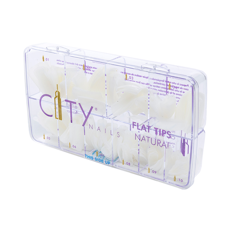 Tips City Nails | Fabricados con Plástico ABS de Alta Calidad | Natural | 200 pz