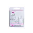 Tips Curve C Nail Factory | Fabricados con Plástico ABS de Alta Calidad | Número 01 | French | 50 pz