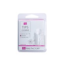 Tips Curve C Nail Factory | Fabricados con Plástico ABS de Alta Calidad | Número 01 | Natural | 50 pz