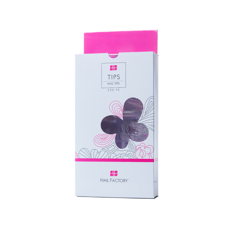 Tips Smile Nail Factory | Fabricados con Plástico ABS de Alta Calidad | Numeración del 1 al 10 | Real Clear | 250 pz