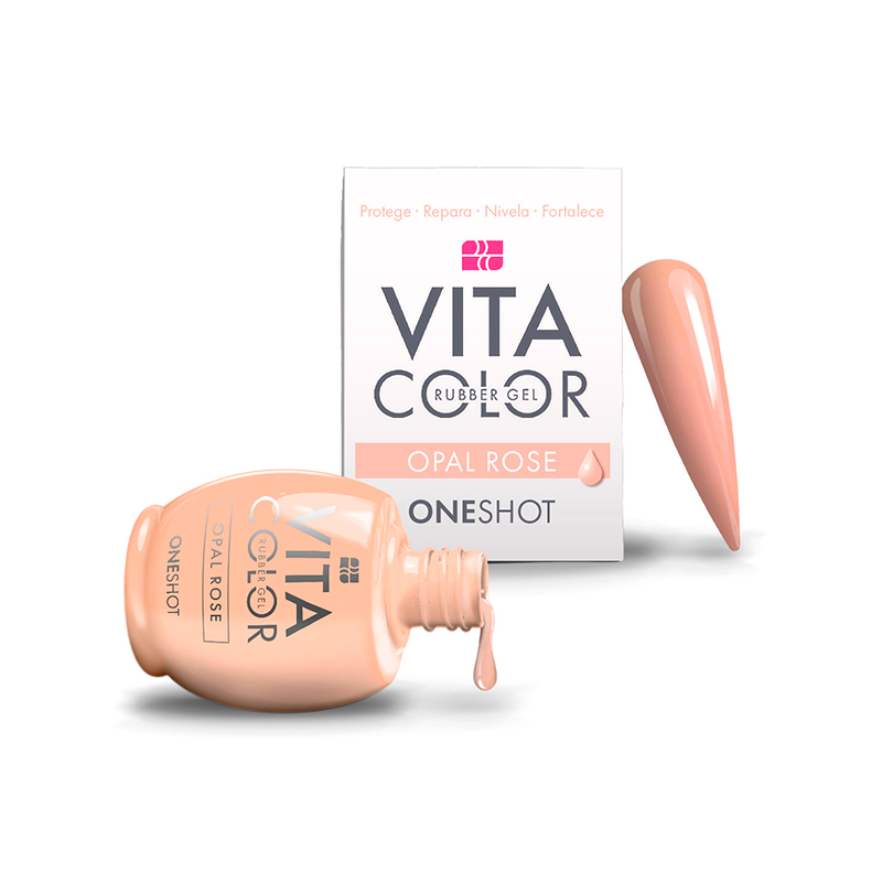 [LCGES05Z0298] One Shot Vita Color Opal Rose |  Rubber Gel para Uñas Adicionado con Calcio y Vitaminas | 14 ml