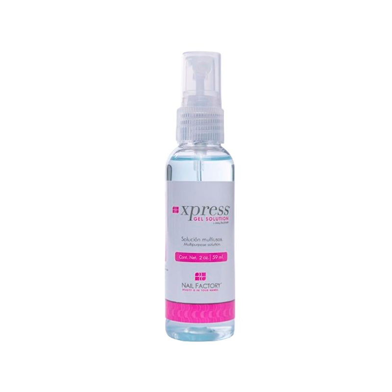 Xpress Gel Solution Nail Factory | Solución Limpiadora Sanitizante Para Uñas | 2 Oz
