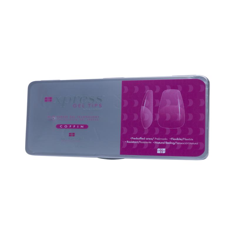 [NFTIP1PZ0301] Xpress Gel Tips Coffin Nail Factory | Tips de Gel para Sistema Soft Gel Numeración del 0 al 10 | 330 pz
