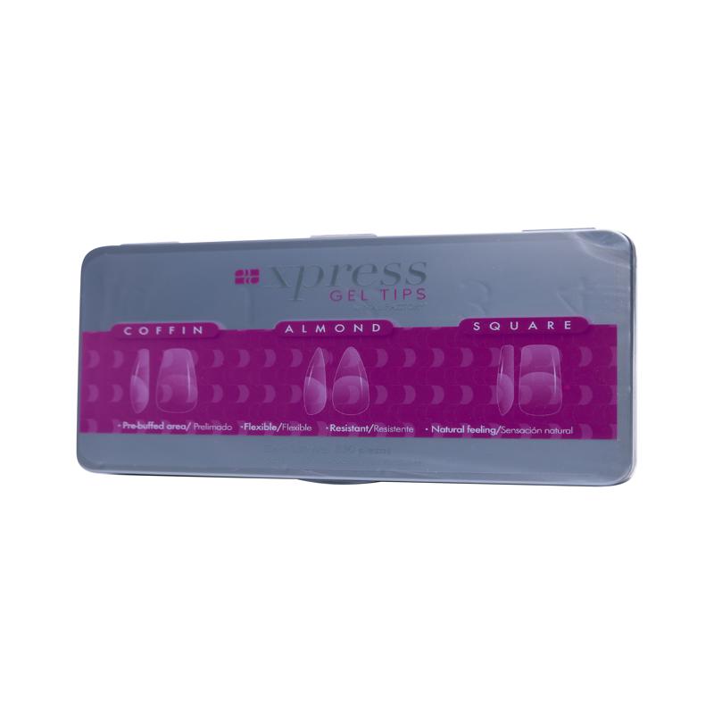 [NFTIP1PZ0300] Xpress Gel Tips Mix Almond, Coffin & Square Nail Factory | Tips de Gel para Sistema Soft Gel Numeración del 0 al 10 |330 pz