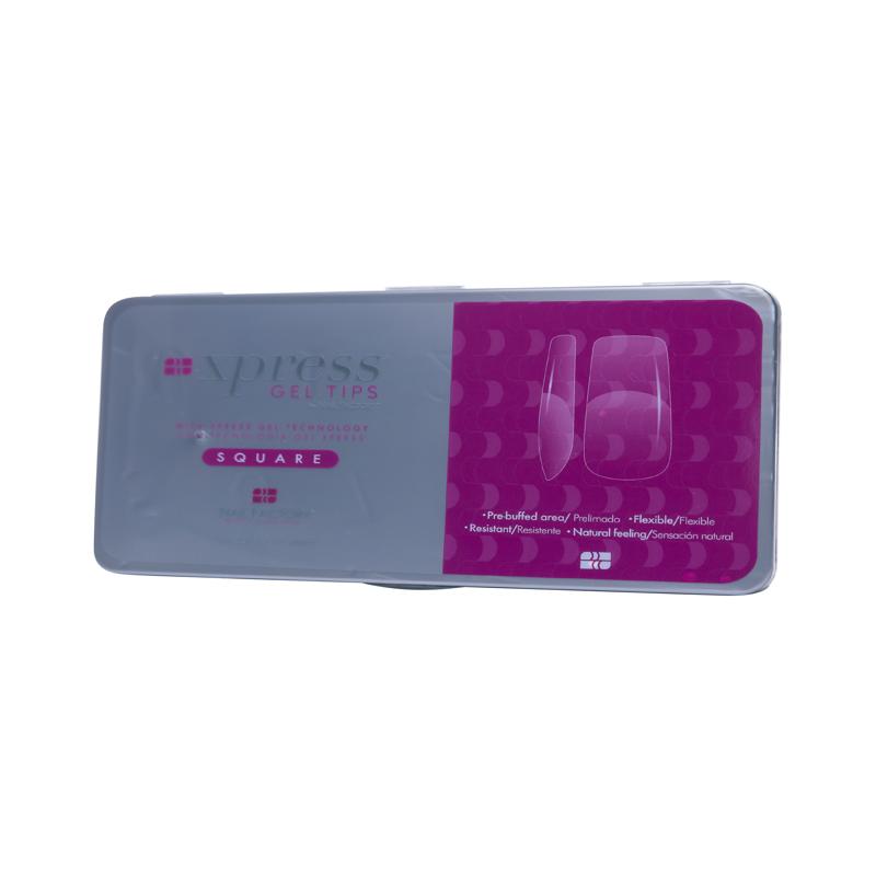 Xpress Gel Tips Square  Nail Factory | Tips de Gel para Sistema Soft Gel Numeración del 0 al 10 | 330 pz