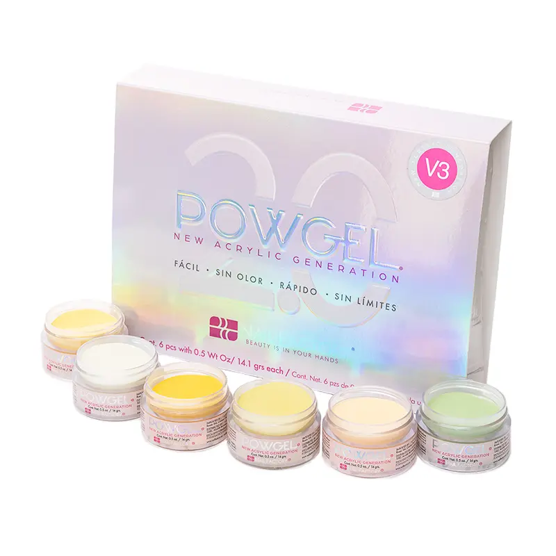 [NFCOL05Z0502] Colección Powgel Vol 3 Nail Factory |Polvo Acrílico de Nueva Generación Multifuncional para Construcción de Uñas | 6 Tonos | 0.5 Oz c/u