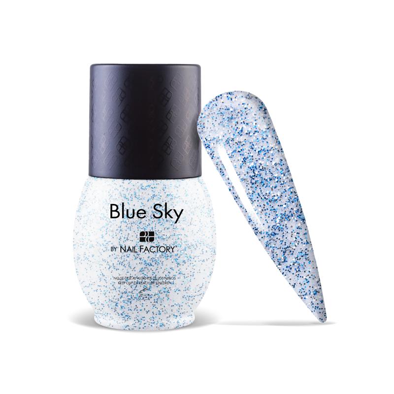 [LCGES05Z0572] One Shot Blue Sky | Gel Semipermanente de 3 pasos con Triple Pigmentación | Efecto Reflectivo | 10 ml