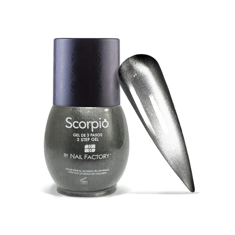 One Shot Cat Eye Scorpio | Gel Semipermanente de Uso Híbrido en 1, 2 o 3 pasos con Triple Pigmentación | Efecto Ojo de Gato | 10 ml