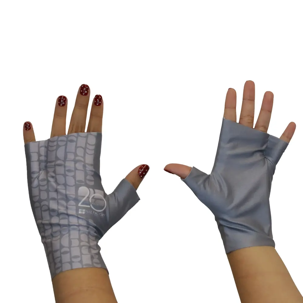 [NFPRO1PZ0204] Guantes Nail Factory | Guantes Protección UV para Lampara de Cabina de Uñas | Grises | 1 pz