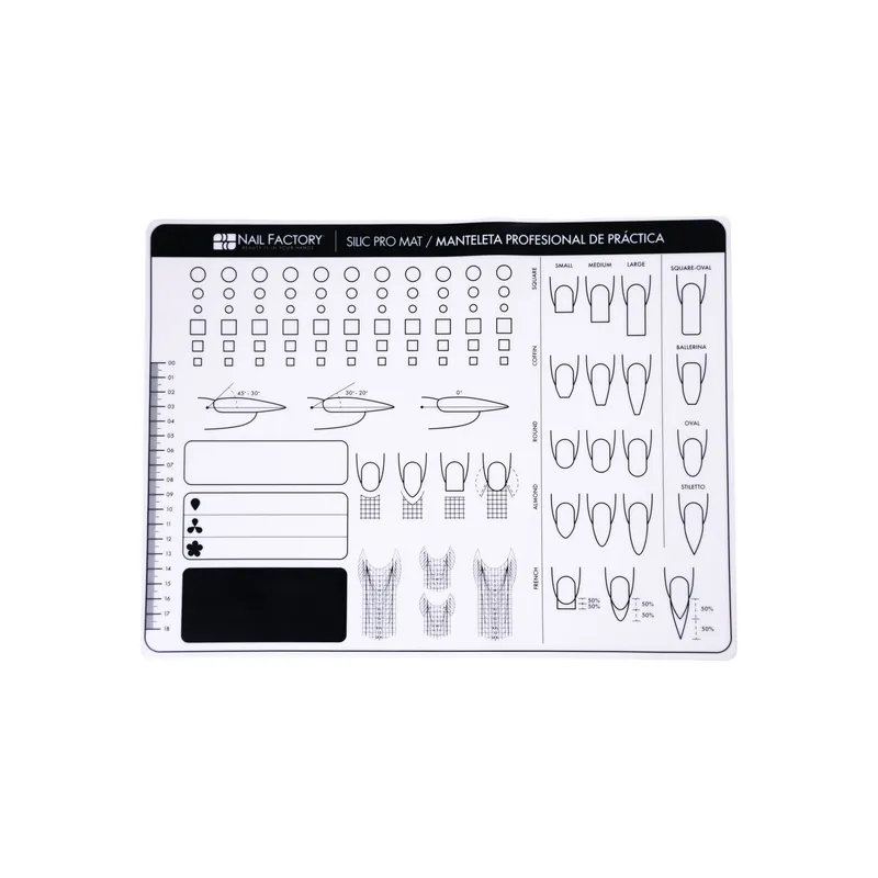 [NFACC1PZ0150] Slic Pro Mat Nail Factory | Manteleta Profesional de Práctica para Uñas Acrílicas | 1 pz