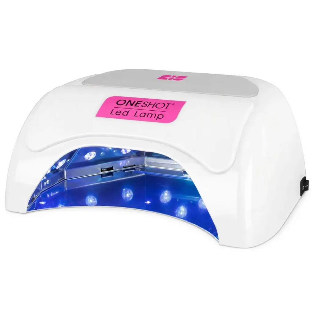 [LCLAL1PZ0005] Lampara Led One Shot| Lampara de Cabina para Manicure y Pedicure Hasta 48 Watts Potencia Ajustable | Blanca