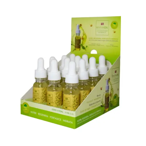 [NFKIT1PZ0028] Display Revitanoil con Aceite de Argán y Vitamina E – 12 frascos de 15 ml