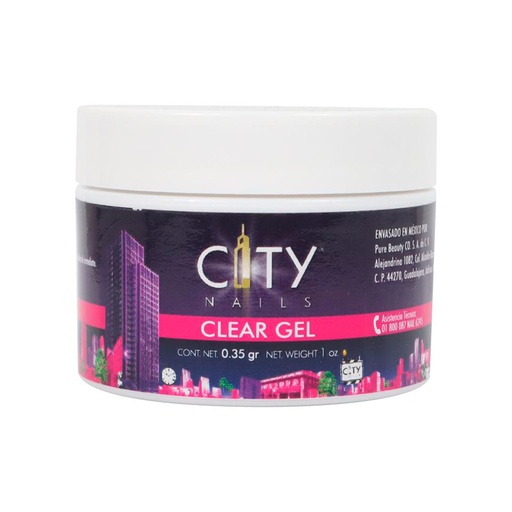 Gel Clear City Nails | Gel de Construcción para Uñas | 1 Oz