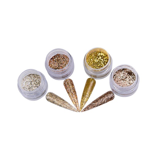 [NFCOL05Z0401] Colección Polvo Acrílico Goldness Zone