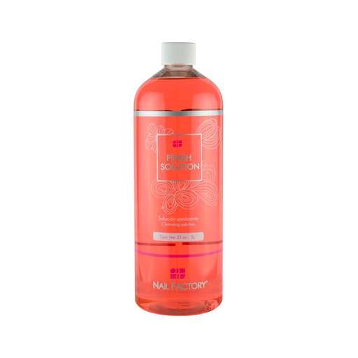 Finish Solution Nail Factory | Solución Limpiadora Sanitizante Para Uñas | 32 Oz