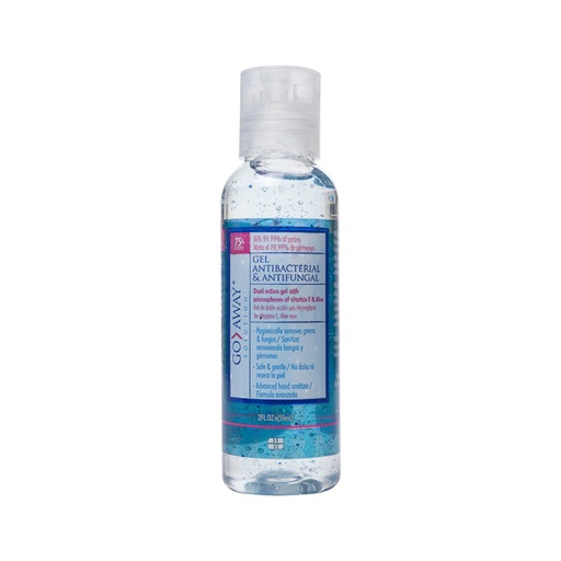Gel Anti Bacterial Go Away | Con 75% de Alcohol y Aloe Vera | 2 Oz