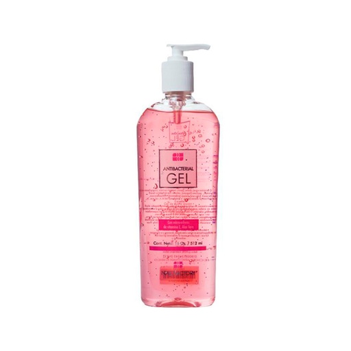 Gel Anti Bacterial Nail Factory | Con 75% de Alcohol y Aloe Vera | 16 Oz