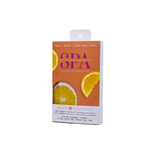 [NFTRA1PZ0027] Kit Para Spa De Manos Y Pies Sales Exfoliantes Manicure Y Pedicure Naranja