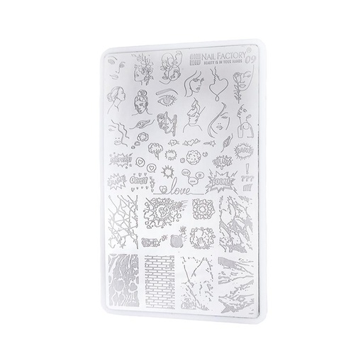Placa Stamping Nail Factory | Fabricada en Acero Inoxidable con Diseños Varios | #9 |