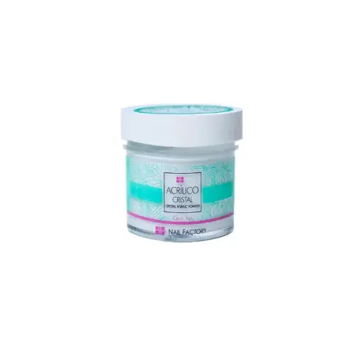 Acrílico Crystal Nail Factory | Polvo Acrílico para Construcción de Uñas| Cristal | 1 Oz