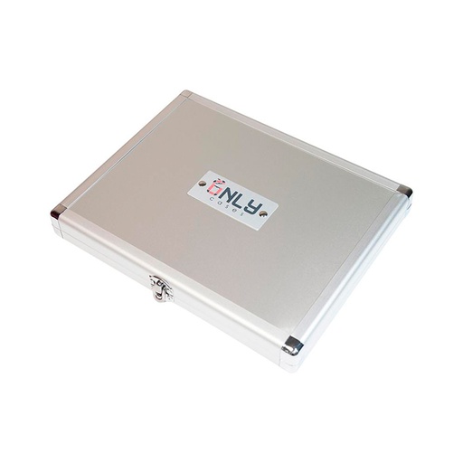 [MA090PL] Porta Pinceles Para Nail Art Portafolio Metálico Only Cases Color Plata