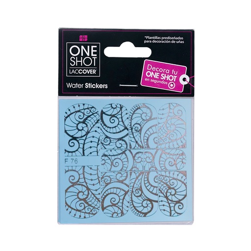 [LCDEC1PZ0073] Stickers De Agua Para Uñas One Shot F 076 Silver