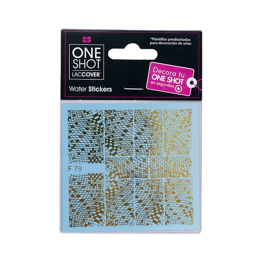 [LCDEC1PZ0074] Stickers De Agua Para Uñas One Shot F 079 Gold