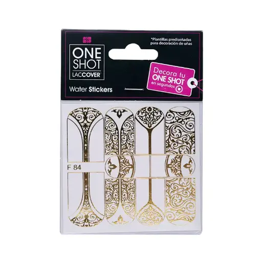 [LCDEC1PZ0057] Stickers De Agua Para Uñas One Shot F 084 Gold