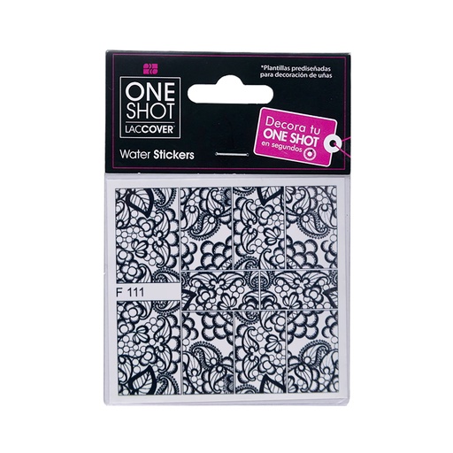 [LCDEC1PZ0062] Stickers De Agua Para Uñas One Shot F 111 Black