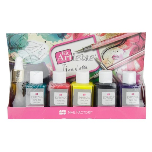 [NFCOL1PZ0260] Tinta China Para Decoración De Uñas Kit Artistas Vol 1