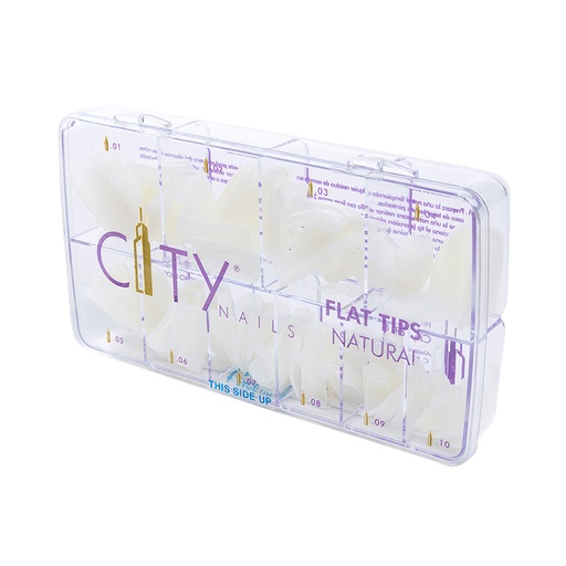 Tips City Nails | Fabricados con Plástico ABS de Alta Calidad | Natural | 200 pz