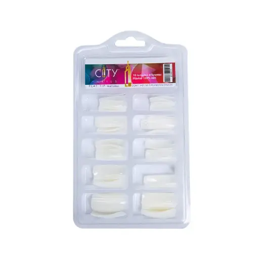 Tips City Nails | Fabricados con Plástico ABS de Alta Calidad | Natural | 50 pz