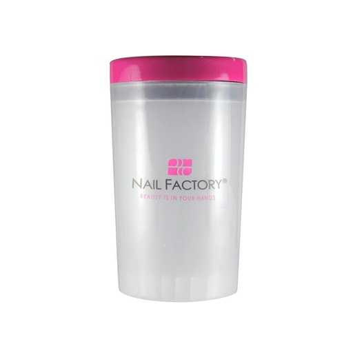 Vaso Limpia Pinceles Nail Factory | Con sujetador de Pinceles incluido Fabricado en Plástico